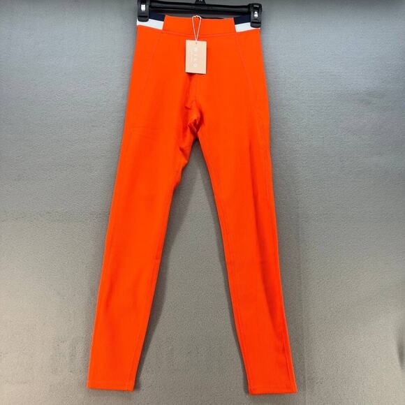 NWT Wilo The Label By Anthropologie Contra Workout Set Size X Small Orange/Navy - Picture 12 of 14